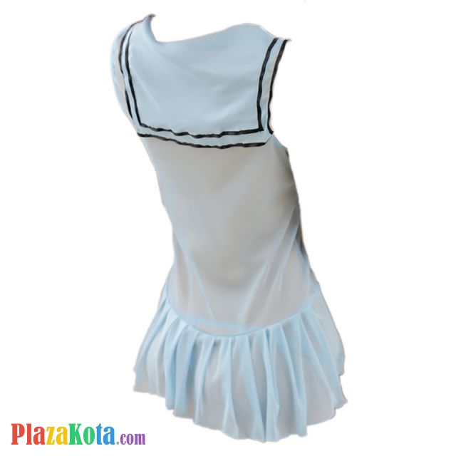 L0038 - Lingerie Costume Cosplay Sailor Pelaut Biru Transparan - Photo 2