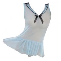 L0038 - Lingerie Costume Cosplay Sailor Pelaut Biru Transparan