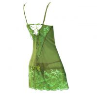 L0470 - Lingerie Nightgown Hijau Transparan - Thumbnail 2