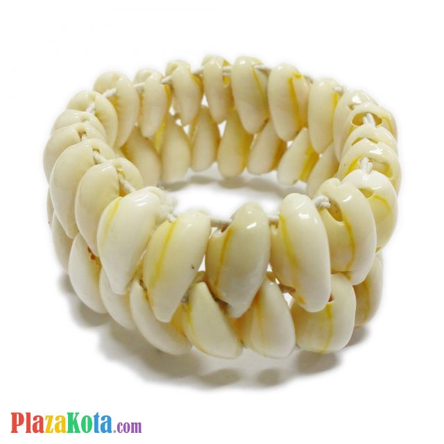 KG071 - Gelang Kerang Karet 25cm Putih Natural - Photo 1