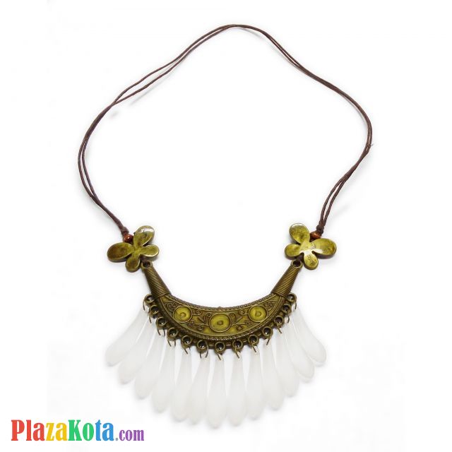 KK098 - Kalung Minang Hiasan Rumbai Putih - Photo 1
