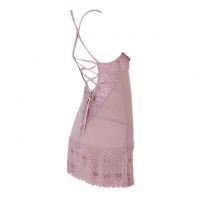 L0526 - Baju Tidur Lingerie Bodycon Sheath Dress Tali Silang Abu-Abu Transparan Bra Kawat - Thumbnail 2