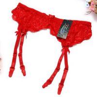 G003 - Garter Belt Merah, Lingkar Karet, Tali 4