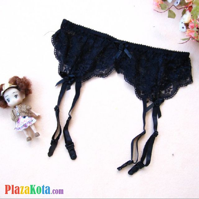 G004 - Garter Belt Hitam Lingkar Karet Tali 4 - Photo 1