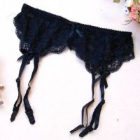 G004 - Garter Belt Hitam, Lingkar Karet, Tali 4