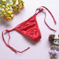 GS024 - Celana Dalam G-String Wanita Merah, Tali Karet Ikat Samping
