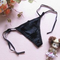 GS026 - Celana Dalam G-String Wanita Hitam Tali Karet Ikat Samping