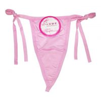 GS043 - Celana Dalam G-String Wanita Pink Ikat Samping
