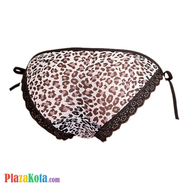 P061 - Celana Dalam Panties Thong Macan Tutul Abu-Abu Ikat Samping - Photo 2