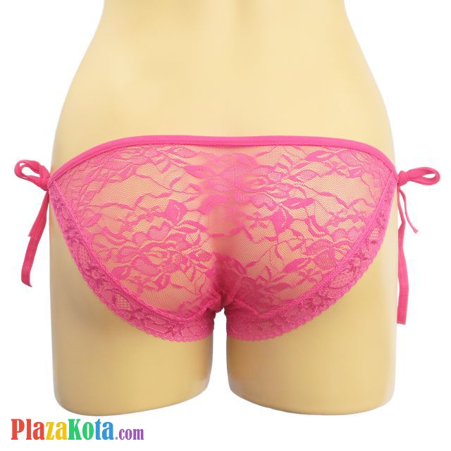 P070 - Celana Dalam Panties Thong Magenta Transparan Ikat Samping - Photo 2