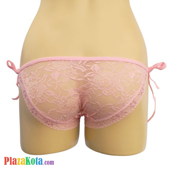 P072 - Celana Dalam Panties Thong Pink Transparan Ikat Samping - Photo 2