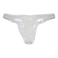 GP001 - Celana Dalam G-String Pria Putih Transparan - 2