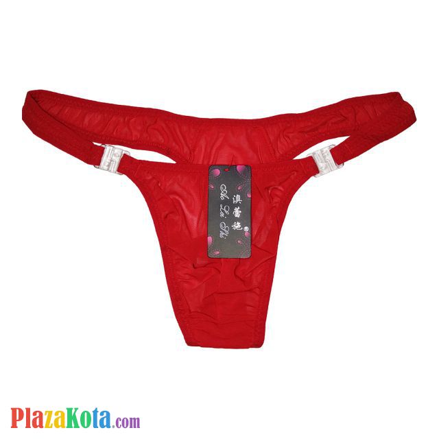 GP003 - Celana Dalam G-String Pria Merah Transparan - Photo 1