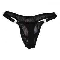 GP004 - Celana Dalam G-String Pria Hitam Transparan - 2