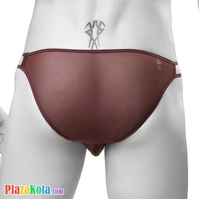 GP005 Jual  Celana  Dalam  G String Pria  Coklat Transparan  