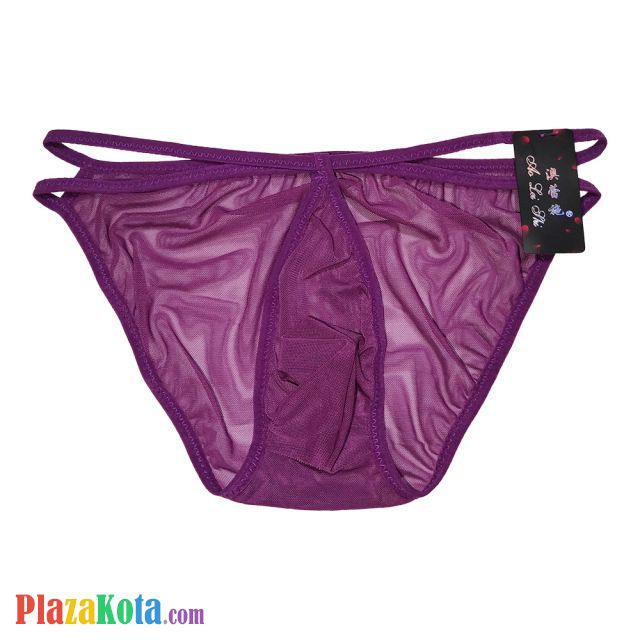 GP006 - Celana Dalam G-String Pria Ungu Transparan - Photo 1