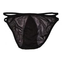 GP007 - Celana Dalam G-String Pria Hitam Transparan - 2