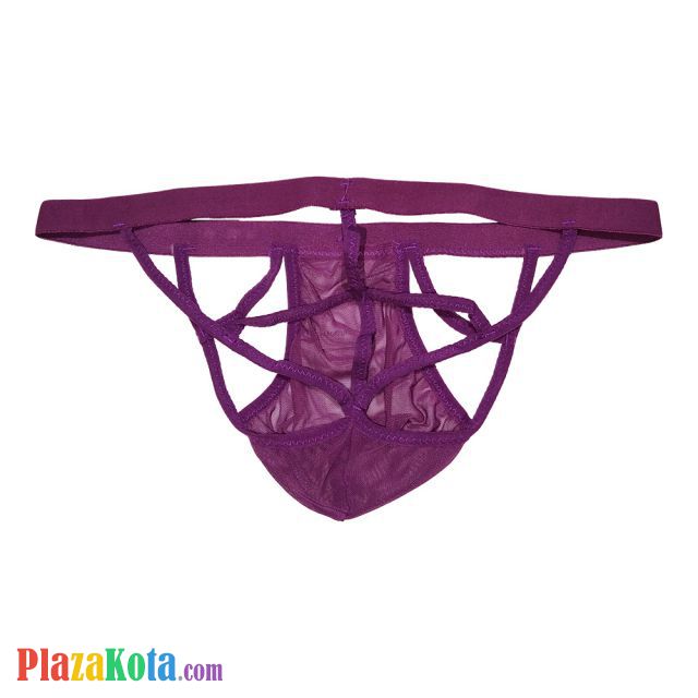 GP008 - Celana Dalam G-String Pria Ungu Transparan - Photo 2