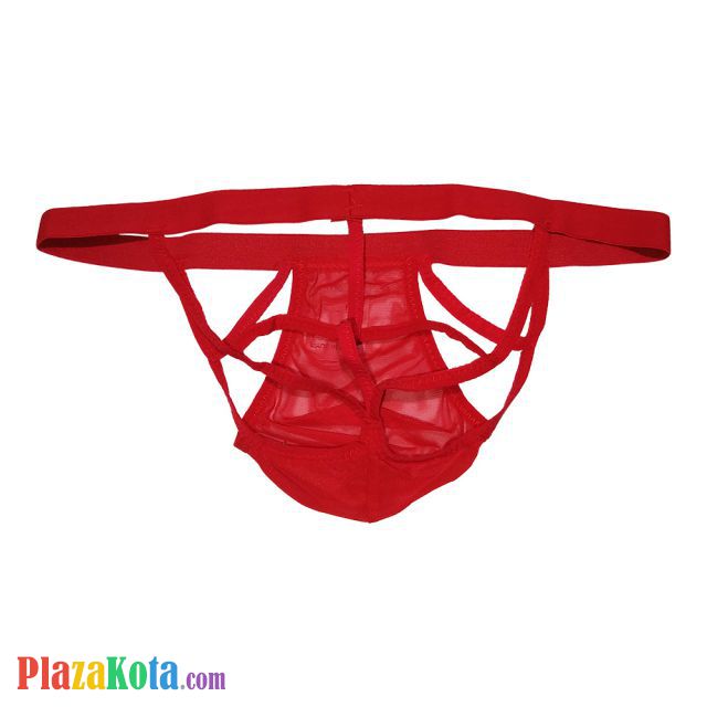 GP009 - Celana Dalam G-String Pria Merah Transparan - Photo 2