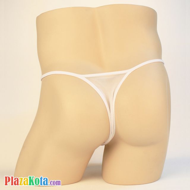 GP025 - Celana Dalam G-String Pria Putih Transparan - Photo 2