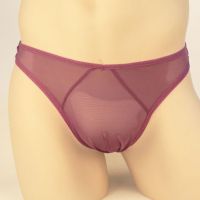 GP030 - Celana Dalam G-String Pria Ungu Transparan