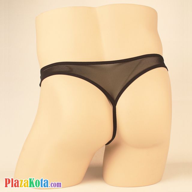 GP032 - Celana Dalam G-String Pria Hitam Transparan - Photo 2