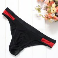 GP045 - Celana Dalam G-String Pria Hitam Depan Transparan