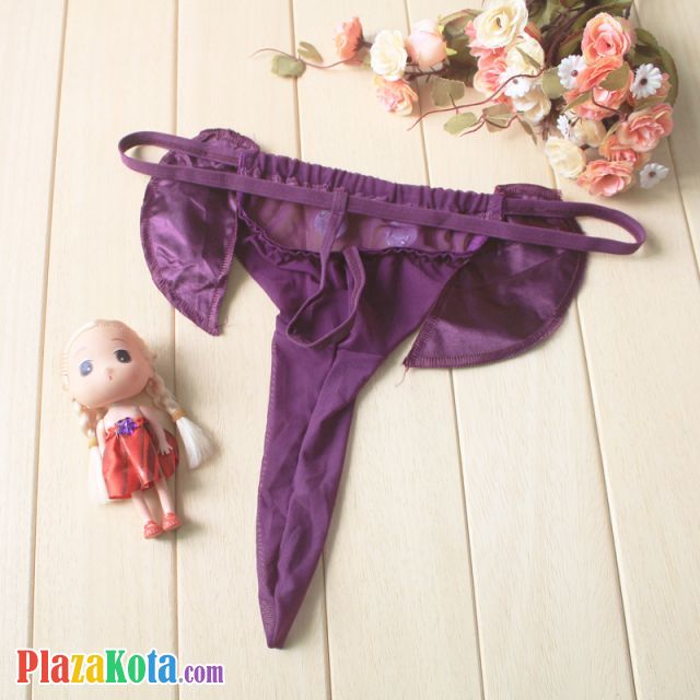 GP052 - Celana Dalam G-String Pria Ungu Transparan Gajah - Photo 2