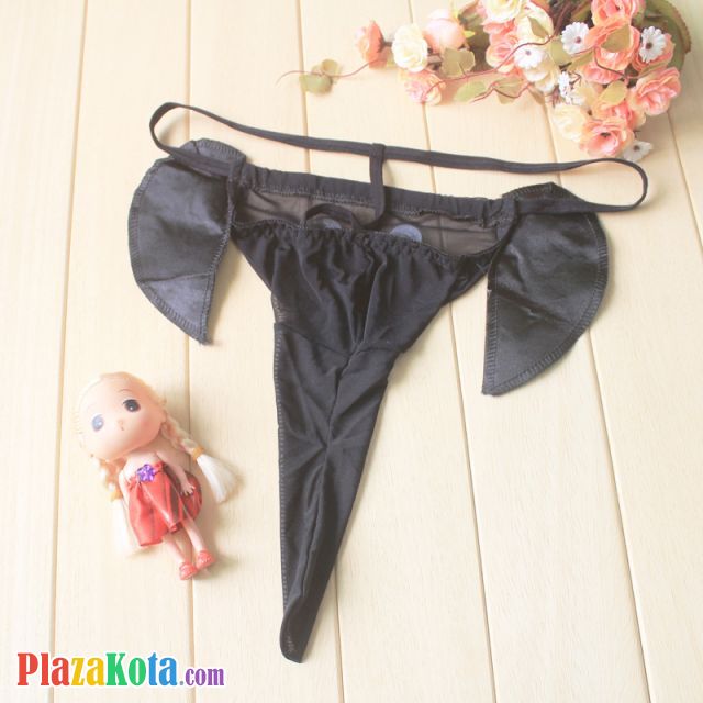 GP054 - Celana Dalam G-String Pria Hitam Transparan Gajah - Photo 2