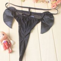 GP054 - Celana Dalam G-String Pria Hitam Transparan Gajah - Thumbnail 2