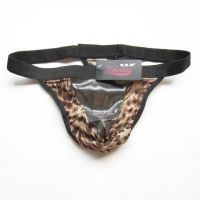 GP058 - Celana Dalam G-String Pria Macan Tutul Coklat