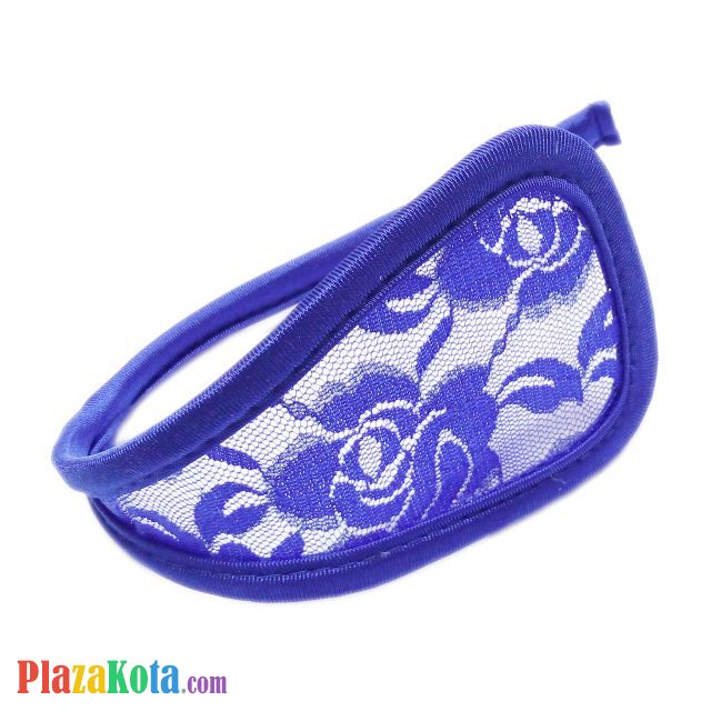 CS048 - Celana Dalam C-String Wanita Biru Transparan - Photo 1