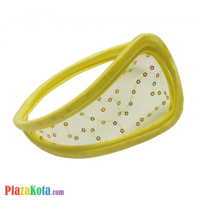 CS055 - Celana Dalam C-String Wanita Kuning Transparan Manik - Photo 1