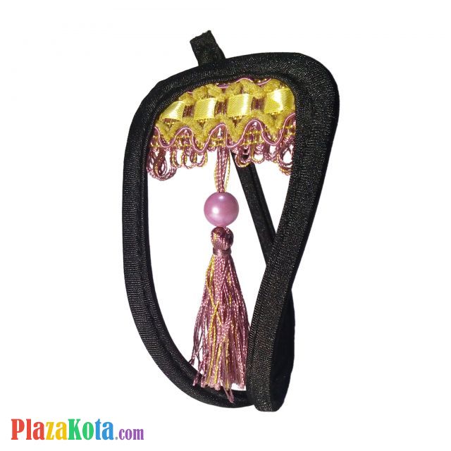 CS070 Jual Celana  Dalam C String Wanita Crotchless Hitam 