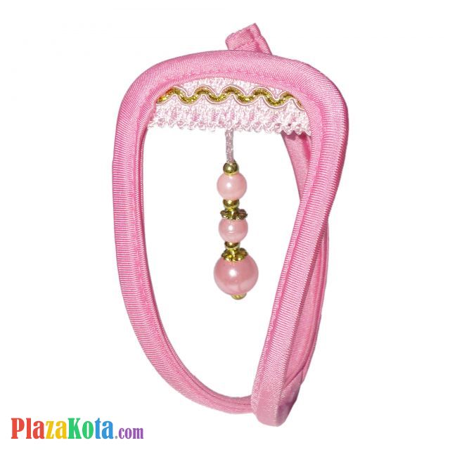 CS072 - Celana Dalam C-String Wanita Crotchless Pink Mutiara Pink - Photo 1