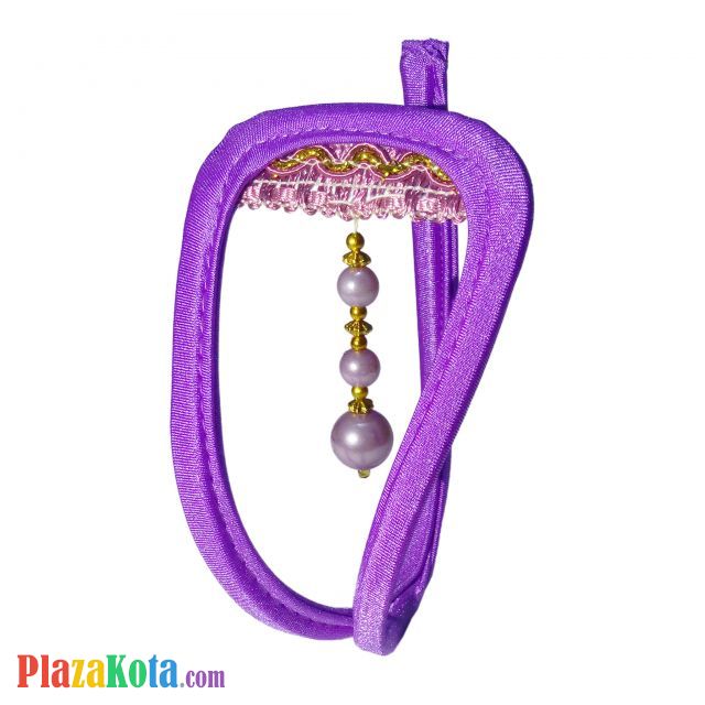 CS074 Jual Celana  Dalam C String Wanita Crotchless Ungu 