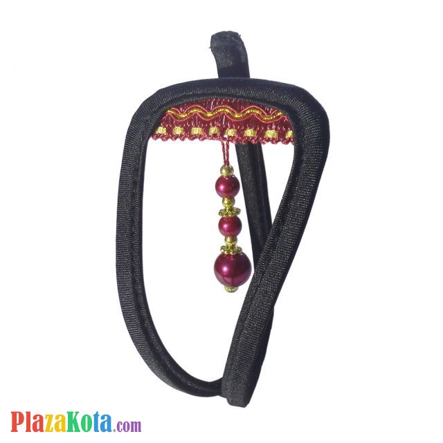 CS077 Jual Celana  Dalam C String Wanita Crotchless Hitam 