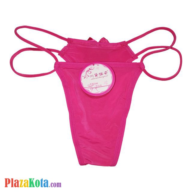 GS077 - Celana Dalam G-String Wanita Magenta Pita Tali 2 - Photo 1