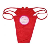 GS080 - Celana Dalam G-String Wanita Merah, Pita, Tali 2