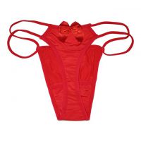 GS080 - Celana Dalam G-String Wanita Merah, Pita, Tali 2 - Thumbnail 2