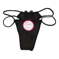 GS081 - Celana Dalam G-String Wanita Hitam, Pita, Tali 2