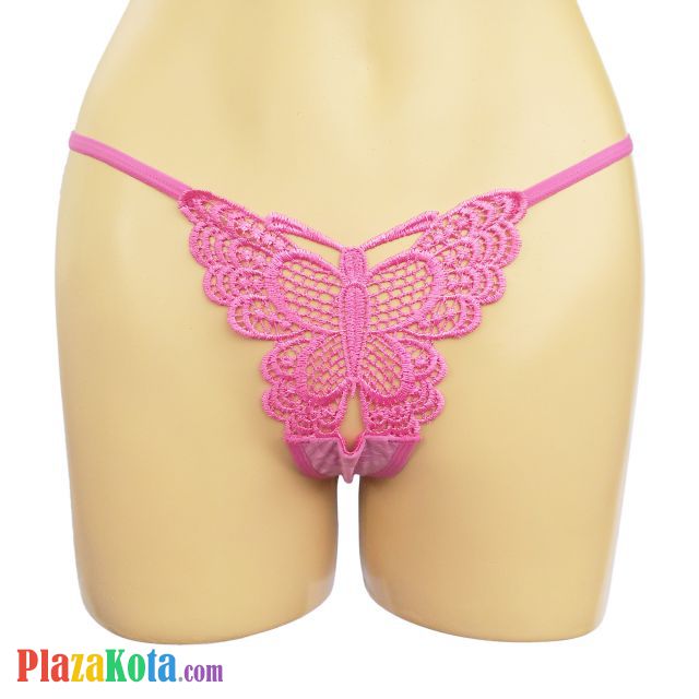 GS083 - Celana Dalam G-String Wanita Magenta Kupu-Kupu - Photo 1