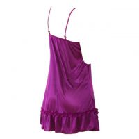 L0126 - Baju Tidur Lingerie Nightgown Sleepwear Midi Dress Ungu - 2