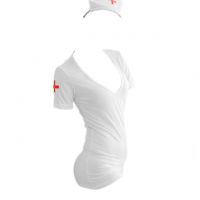 L0138 - Lingerie Costume Cosplay Nurse Suster Perawat Putih Topi