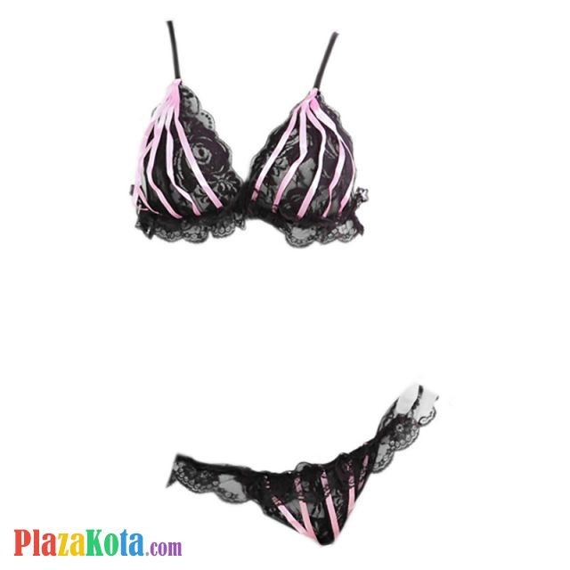 B013 - Bra Set Bralette Hitam Celana Dalam - Photo 1