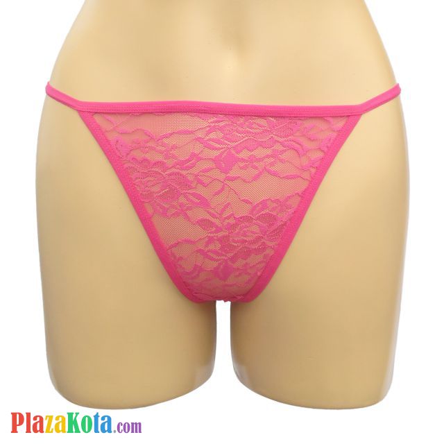 GS105 - Celana Dalam G-String Wanita Magenta Transparan Love - Photo 2