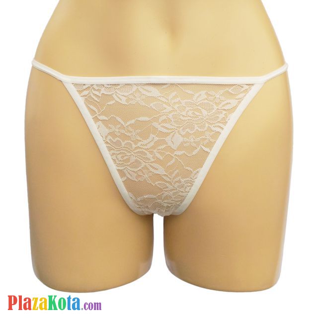 GS106 - Celana Dalam G-String Wanita Putih Transparan Love - Photo 2