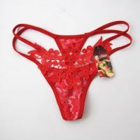 GS116 - Celana Dalam G-String Wanita Merah Bunga