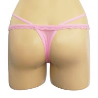 GS142 - Celana Dalam G-String Wanita Pink Transparan Bunga Pita - Thumbnail 2
