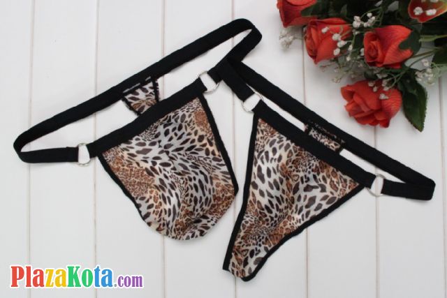 GC007 - Celana Dalam G-String Couple Macan Tutul Coklat - Photo 1